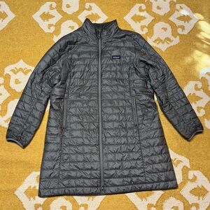 Patagonia Women's Charcoal Gray Lightweight Puffer Parka Coat
